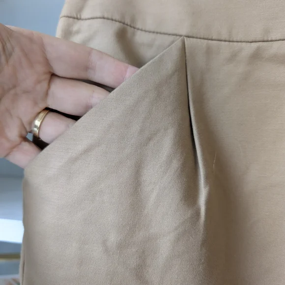 Kenar Women's Pencil Skirt in Khaki Camel Small / 2 Office Chic Preppy Capsule - Picture 2 of 6